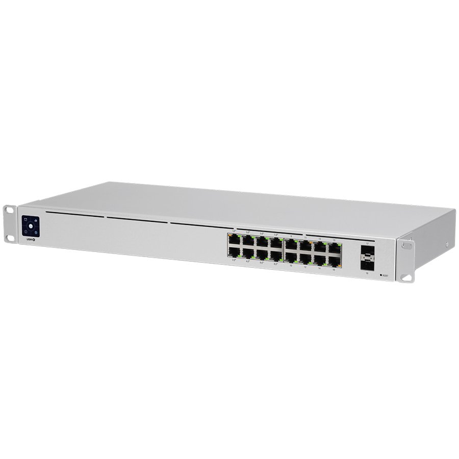 Ubiquiti USW-16-PoE 16-port Layer 2 PoE switch, 8 x GbE PoE+, 8 x G...