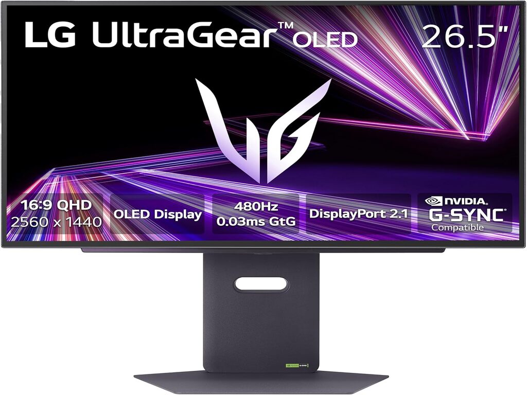 LG 27" QHD OLED UltraGear MonRGB, Dual-Mode,2560x1440,480Hz1300cd, 0.03ms, DP, 2xHDMI, 2xUSB