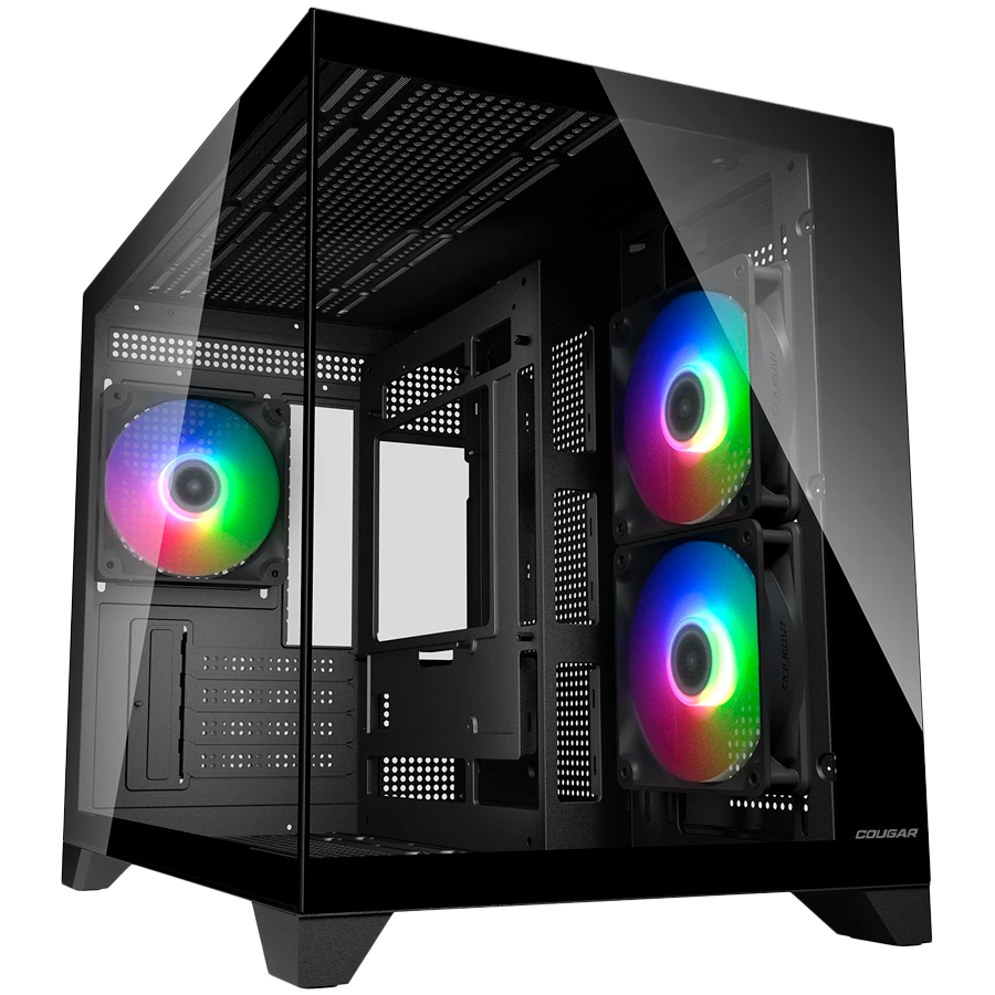 COUGAR FV150 Mini RGB PC Case, Mid tower, Black