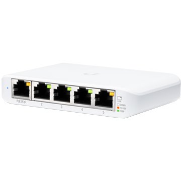 UBIQUITI Flex Mini; (4) GbE ports; (1) GbE PoE input port for power...