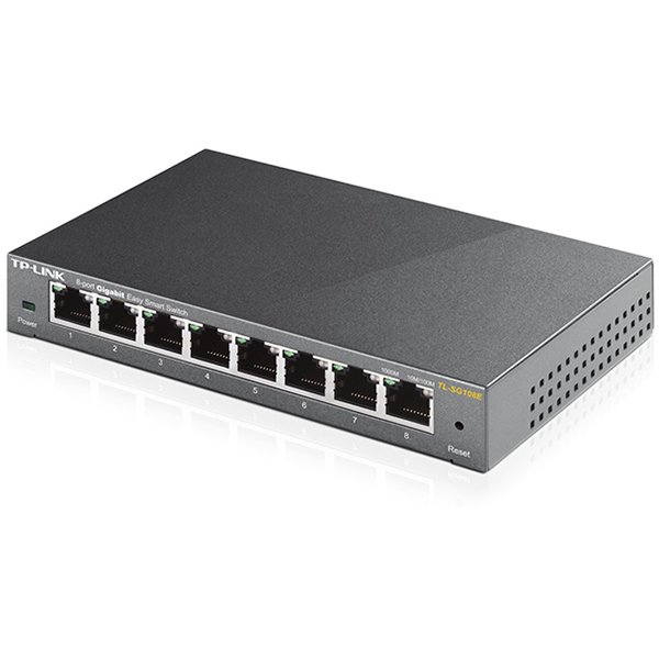 TP-Link TL-SG108E 8-Port Gigabit Easy Smart Switch, 8 x 10/100/1000...