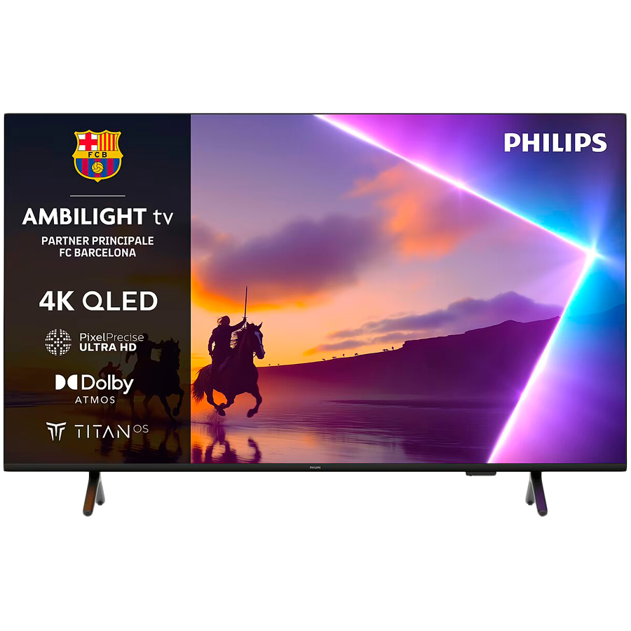 Philips TV QLED 75PUS8510/12- AMBILIGHT 4K QLED UHD TV- 189 cm (75'')- Titan OS Pametna platforma- P5 Image processor- Dolby ...