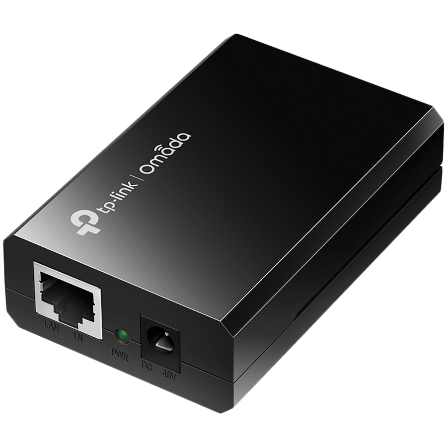 TP-Link POE150S Omada PoE Injector, 2× 10/100/1000Mbps RJ45 Port, I...