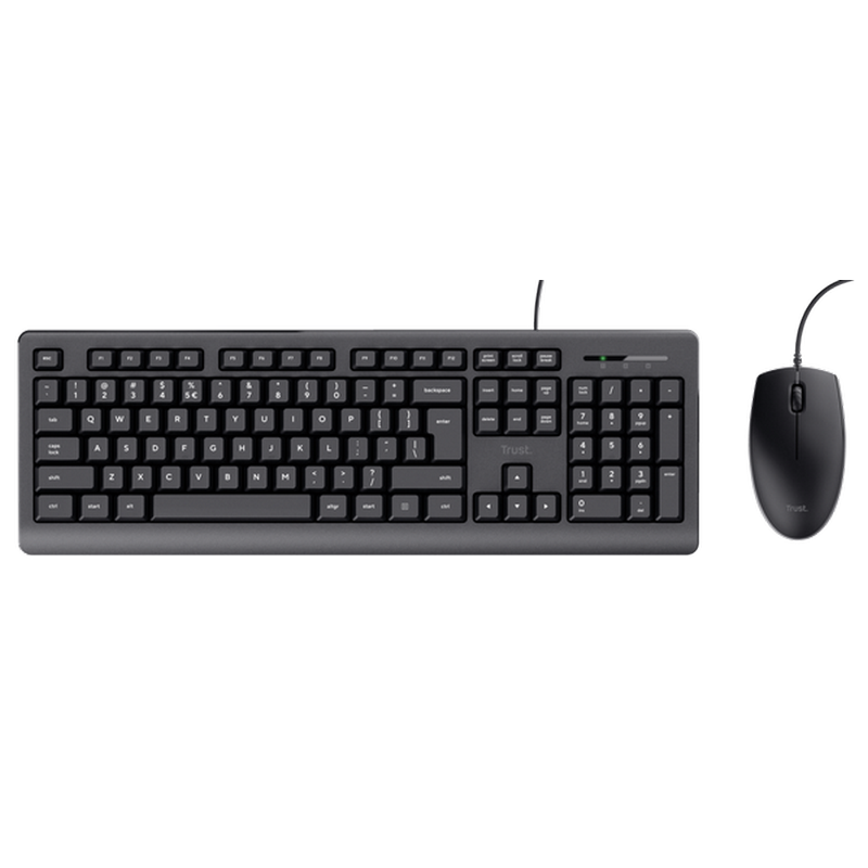 Tipkovnica+miš žičani Trust Basics Set Crni