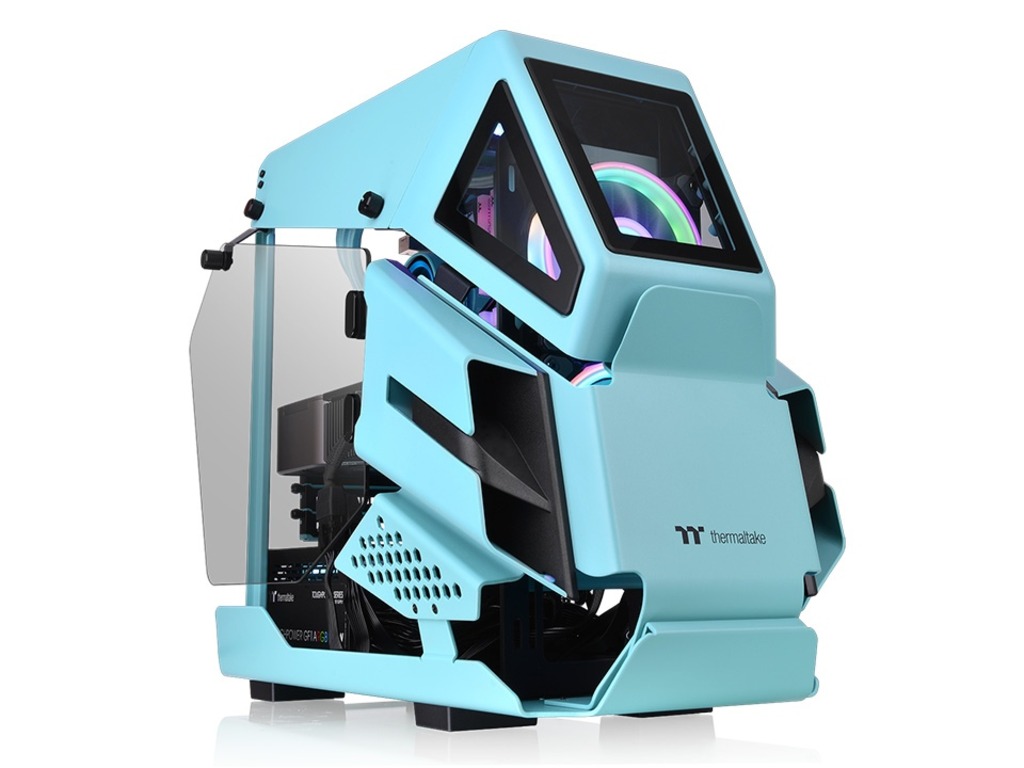 Thermaltake AH T200 TurquoisemATX, 2x TG panels,Tirkizna boja