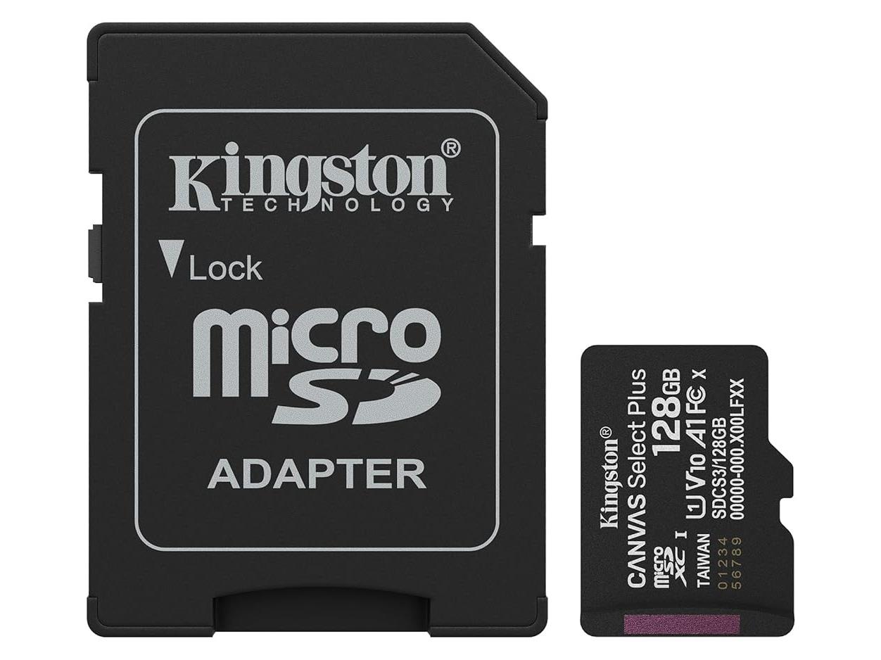 Kingston microSD 128GB Class10Canvas Select Plus150MBs Read,Class 10 UHS-I