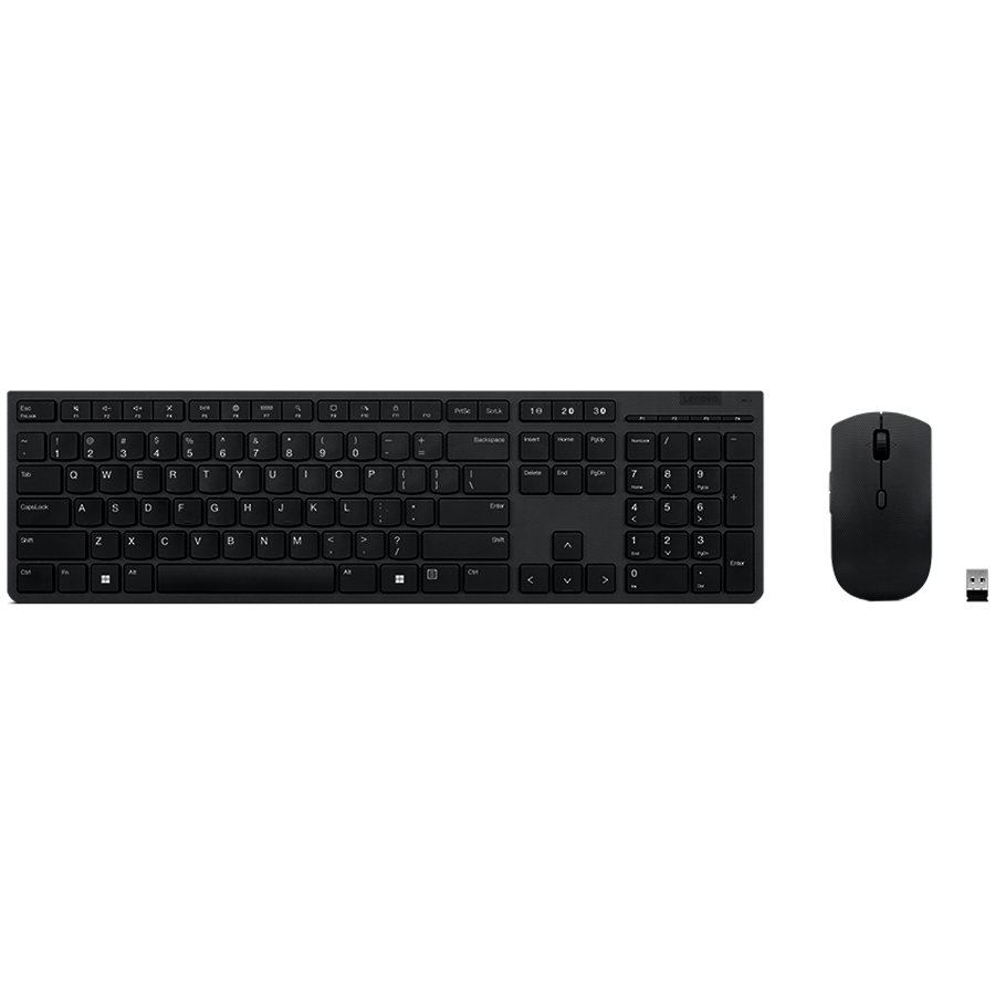 Lenovo Professional Wireless Rechargeable Combo Keyboard and Mouse-...