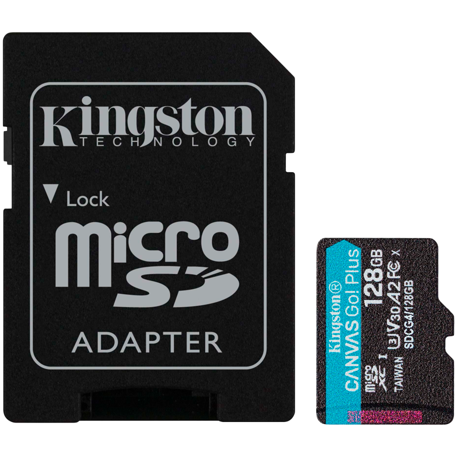 Kingston 128GB microSDXC Canvas Go Plus Gen4 200MB/s A2 U3 V30 Card...