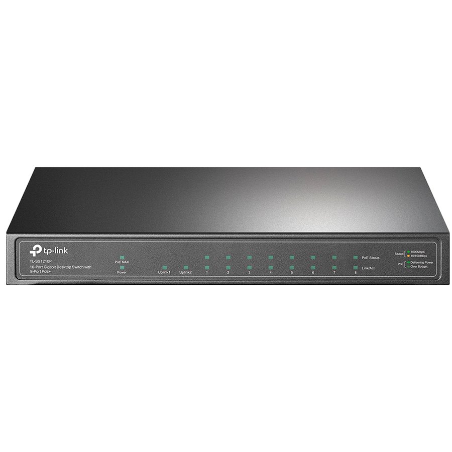 TP-Link SG1210P 10-Port Gigabit PoE+ Switch, 8 Gig ...