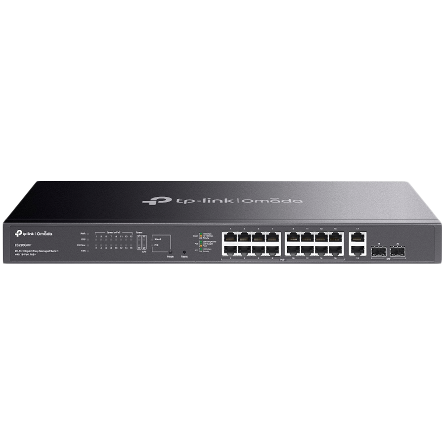 TP-Link ES220GMP Omada 20-Port Gigabit Easy Managed Switch 16 x Gig...