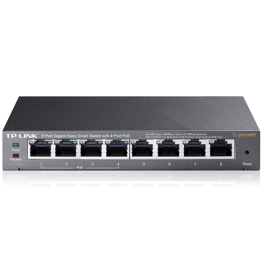 TP-Link TL-SG108PE 8-Port Gigabit Desktop PoE+ Easy Smart Switch, 8...