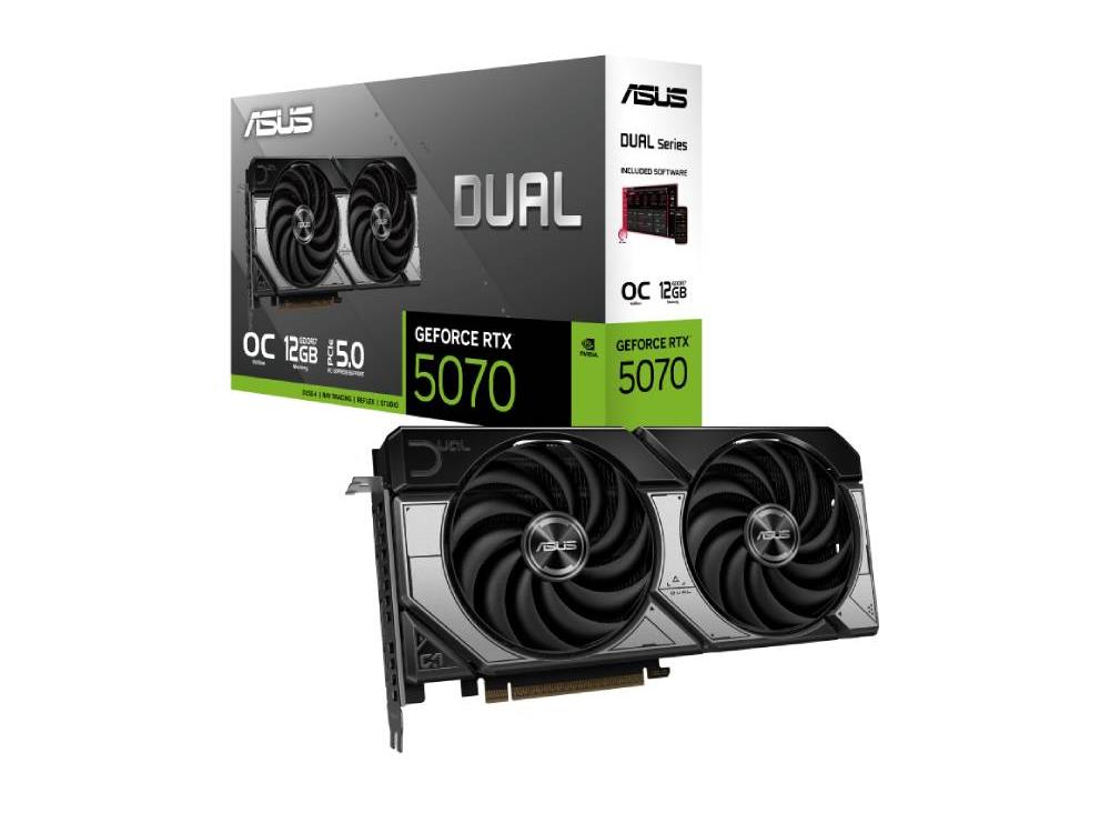 ASUS VGA DUAL-RTX5070-O12G 12GB GDDR7 , 192-bit, 3x DP, 1x HDMI