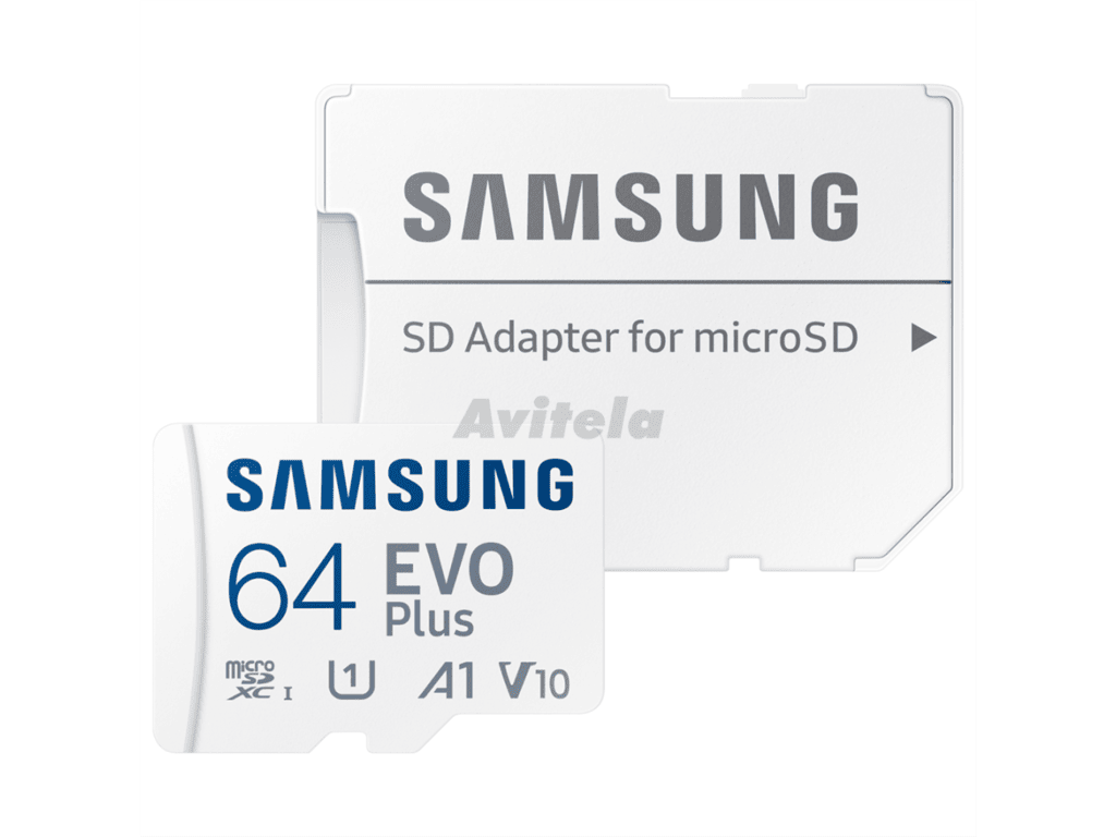 Samsung Micro SD 64GB EVO Plussa adapterom;Up to 160MBs