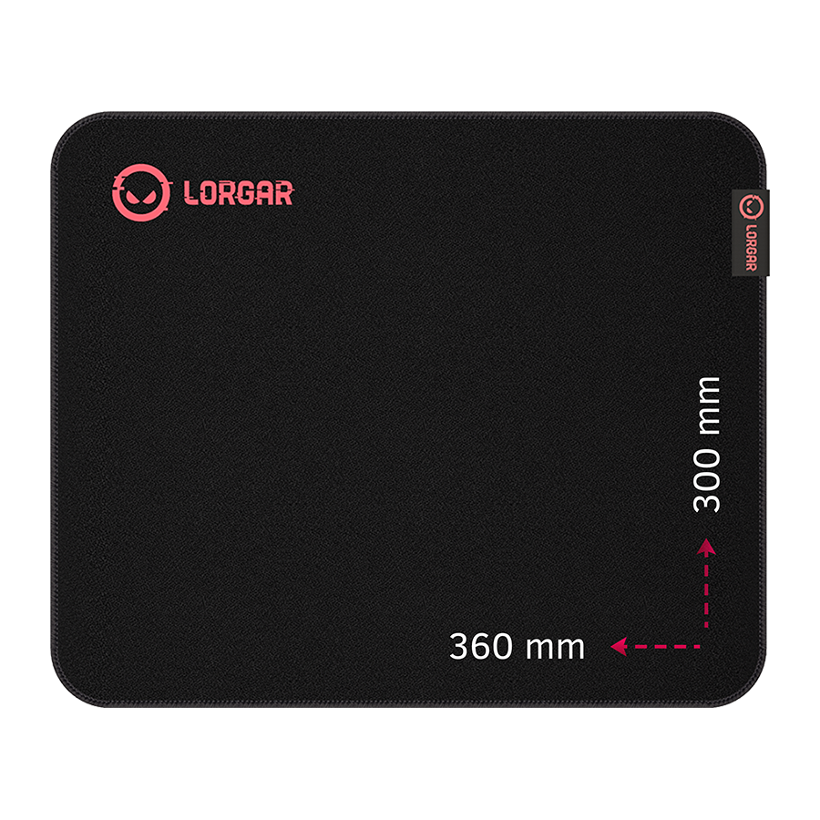 Lorgar Main 323, Gaming mouse pad, Precise control surface, Red ant...