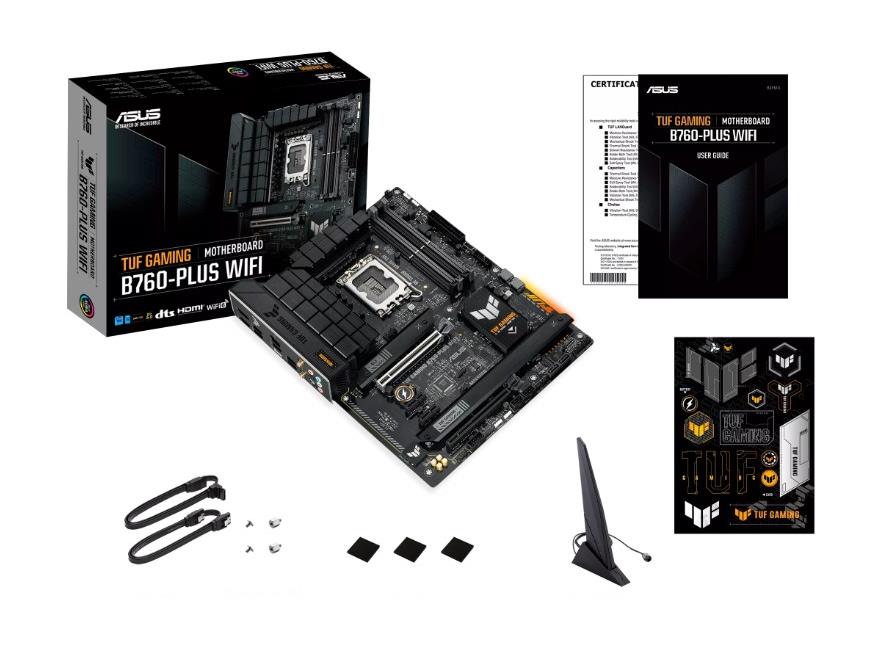 ASUS TUF GAMING B760-PLUS WIFI Intel B760;LGA 1700,4xDDR5 HDMI,DP;RAID;2.5Gb LAN;Wi-Fi 6E;ATX