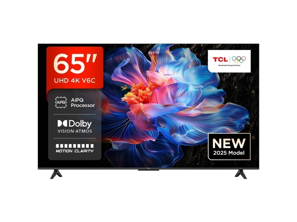 TCL 65"V6C 4K TV Google OSHDR10 HVA Panel Motion ClarityDolby Audio; AiPQ Processor;
