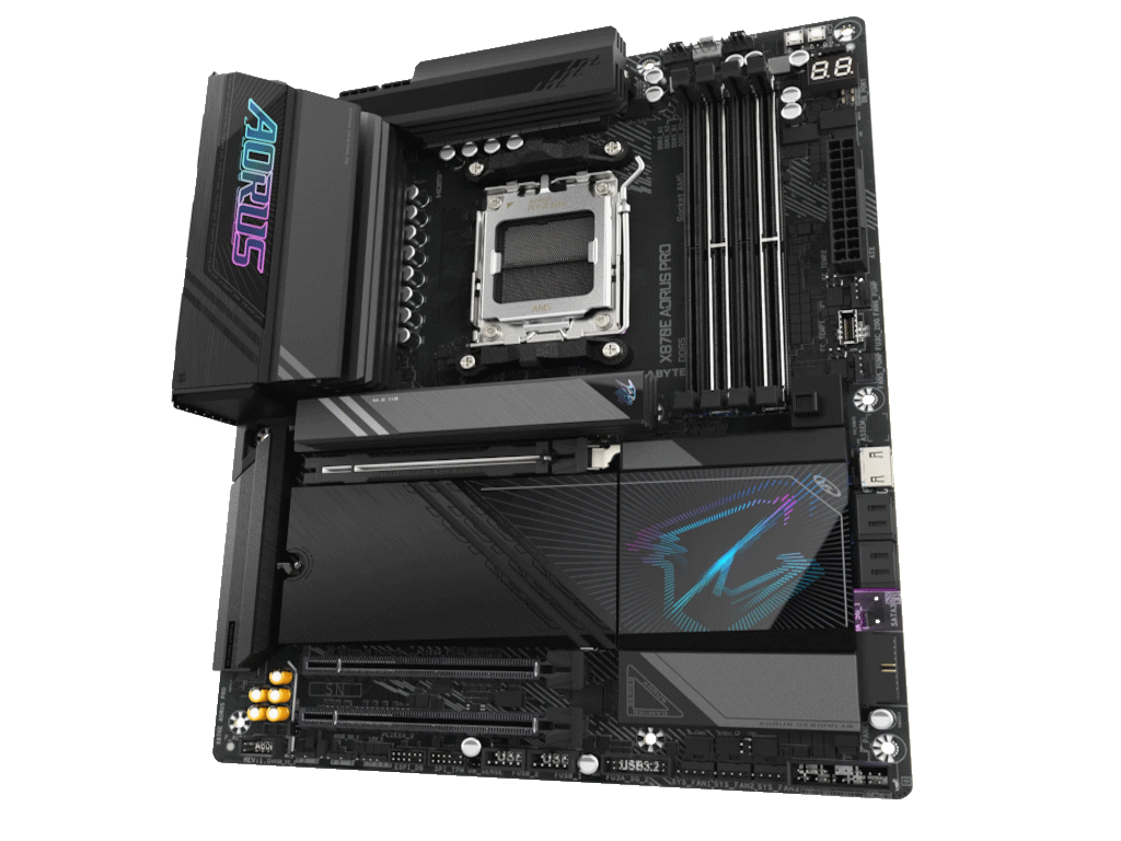 Gigabyte MB X870E AORUS PRO AM5, 4x DDR5, 4x M.2, 4xSATA 2x HDMI, 10x USB, ATX