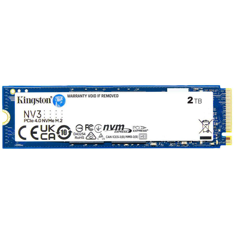 Kingston 2TB NV3 SSD M.2 2280 PCIe 4.0 NVMe, Read: 6,000/ Write: 5,...