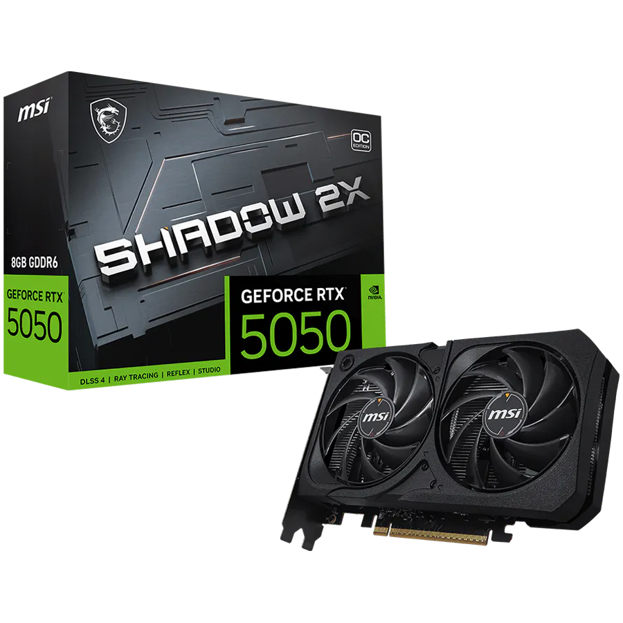 MSI Gaming RTX 5050 8G Shadow 2X OC Graphics Card (8GB GDDR6,128-bi...