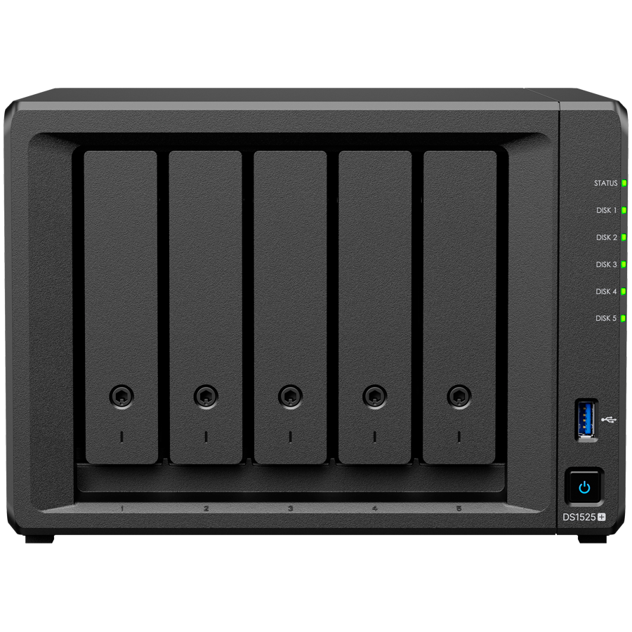 Synology DiskStation DS1525+ Tower, 5-Bays 3.5'' SATA HDD/SSD, 2 x ...