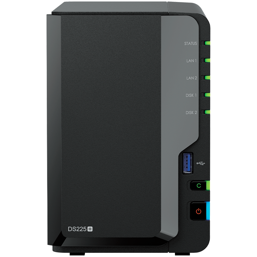 Synology DS225+, Tower, 2-bays 3.5'' SATA HDD/SSD, CPU Inte Celeron...