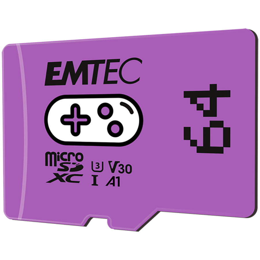 Emtec mSD 64GB UHS-I U3 V30 A1 Gaming Purple