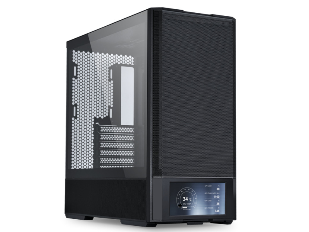 Lian Li Lancool 207 Digital Black, ATX, Mid-tower, 6" LCD 2x 120mm, 2x 140mm fans