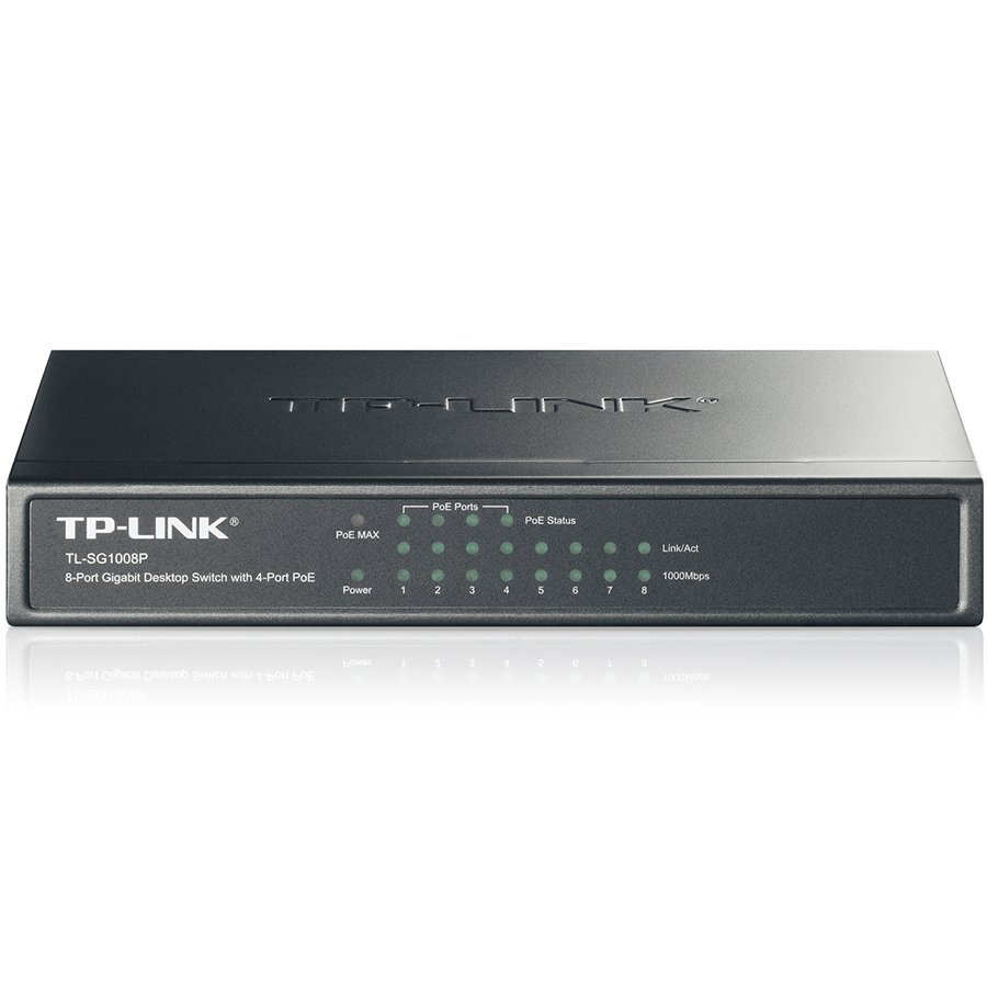 TP-Link TL-SG1008P 8-Port Gigabit Desktop Switch with 4-Port PoE+, ...
