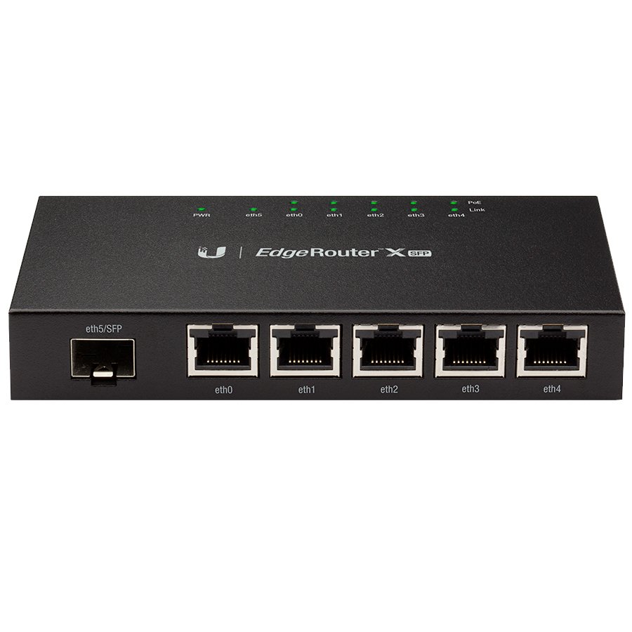 UBIQUITI EdgeRouter X SFP; (5) GbE RJ45 ports with 24V passive PoE;...