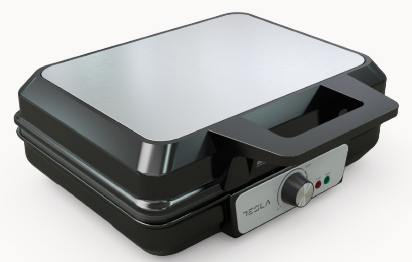TESLA Waffle Toster WM200BXSnaga 1000 W; Hladna ručka nadodir; Ploče s neljepljivim premazom