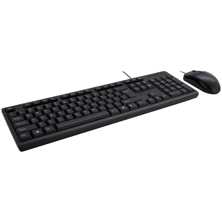 Inter-tech Tastatura i Miš Set, AC KB-101SC, Žičana,  BOS-HRV-SLV-S...