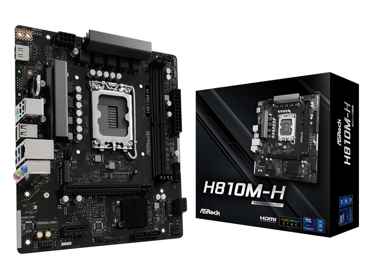 ASROCK MB H810M-H2xDDR5, M.2, 4xSATA, 10xUSBHDMI, Micro ATX