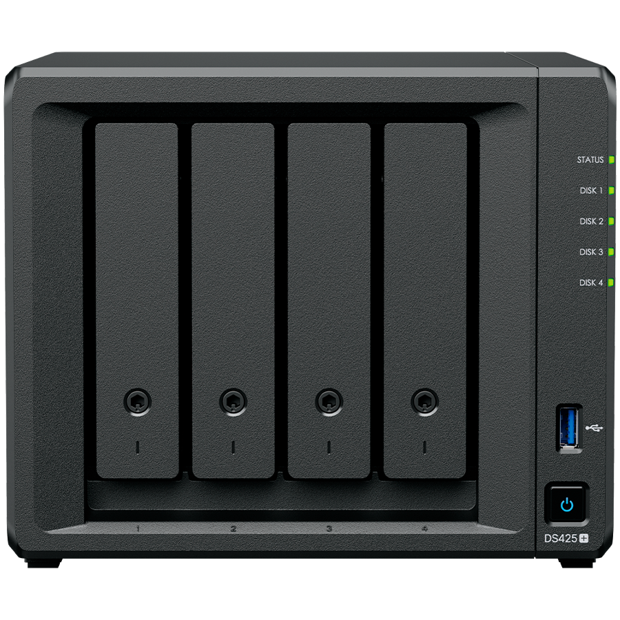 Synology DiskStation DS425+ Tower, 4-Bays 3.5'' SATA HDD/SSD, 2 x M...