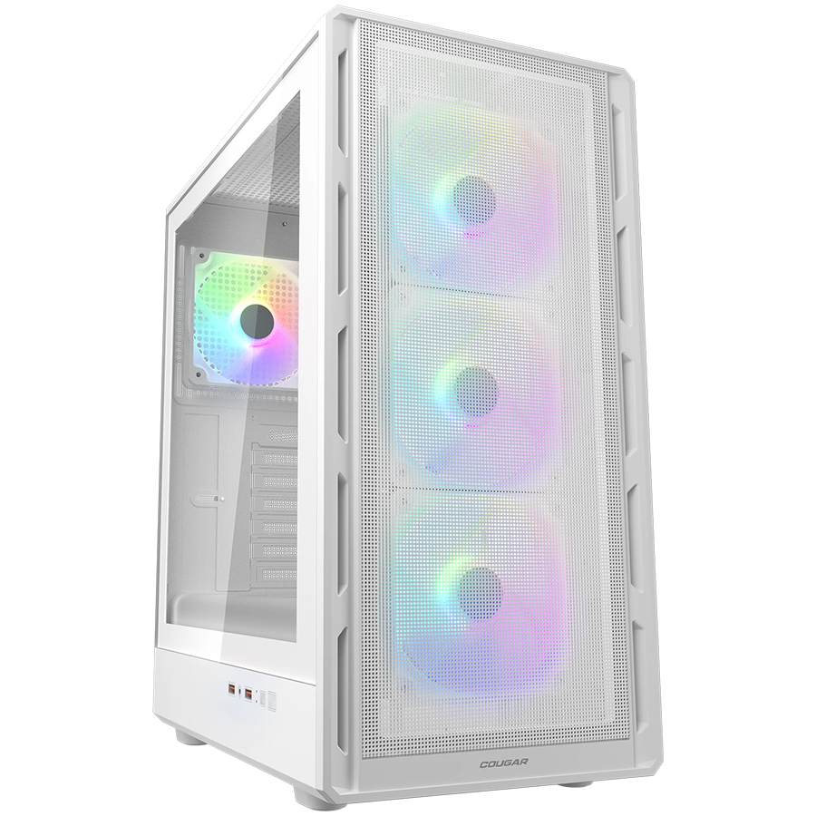 COUGAR AIRFACE PURE RGB PC Case, Mid Tower, White