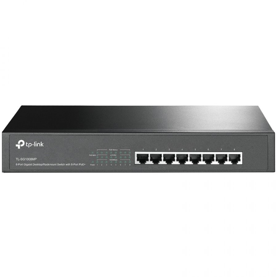 TP-Link 8-Port Gigabit PoE+ Switch, 8 Gigabit RJ45 Ports, 802.3at/a...