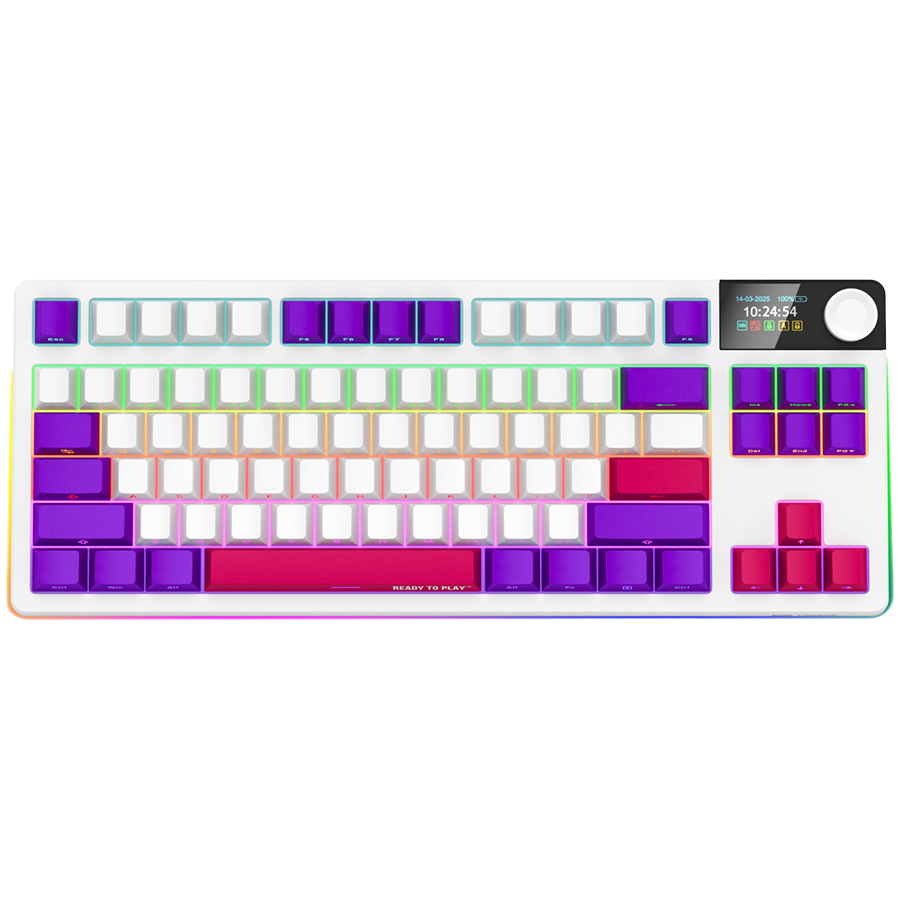 LORGAR KBP70TKLW, Wireless TKL Mechanical Gaming Keyboard Pro, Whit...