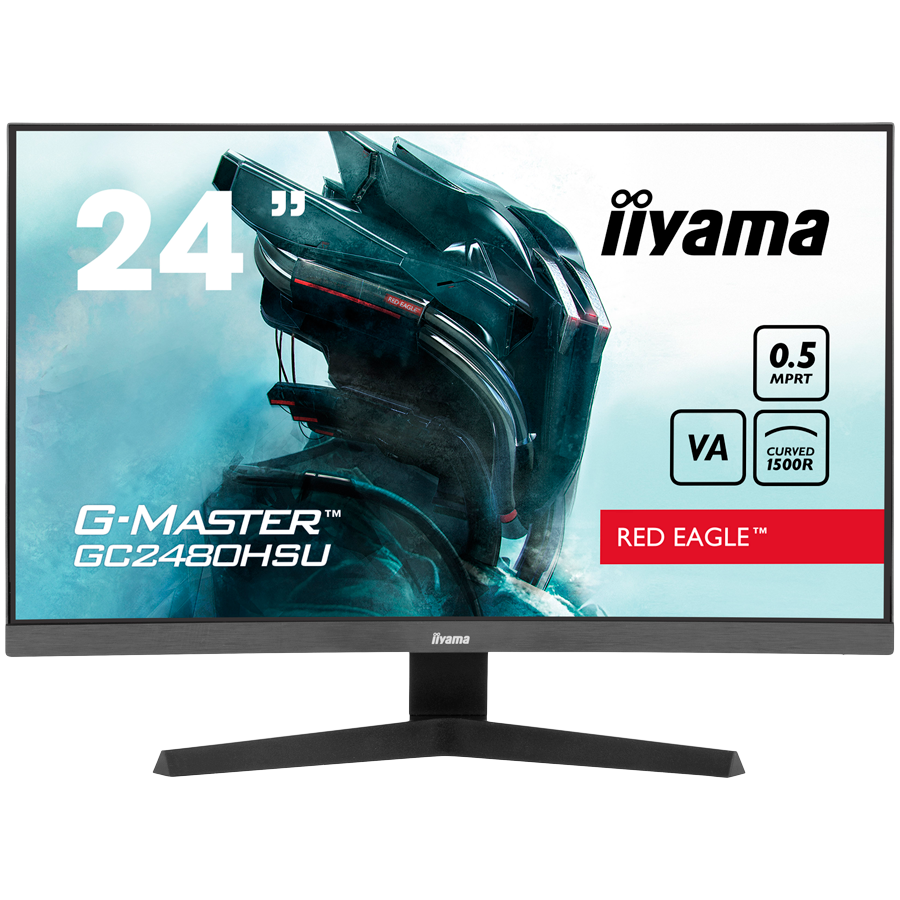 IIYAMA Monitor LED GC2480HSU-B1 23.6" VA Curved 1920 x 1080 180Hz 3...