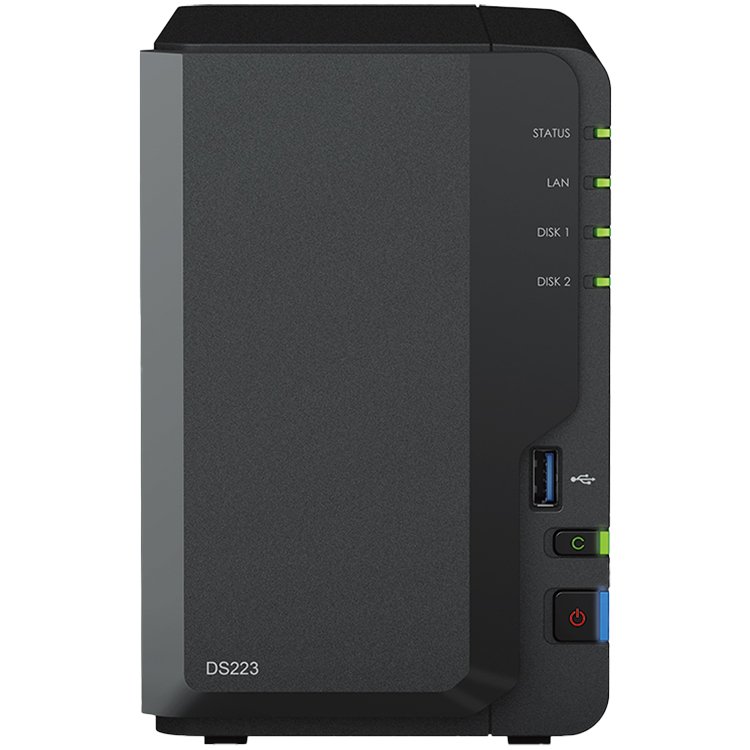 Synology DiskStation DS223, Tower, 2-bays 3.5'' SATA HDD/SSD, CPU 4...