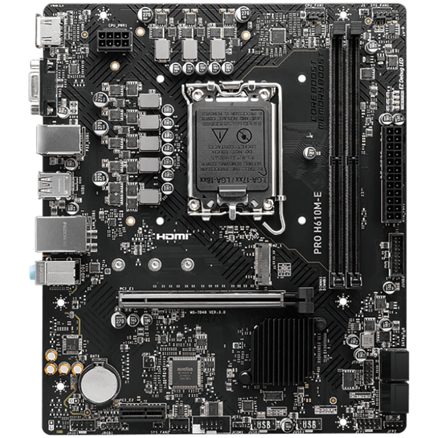 MSI PRO H610M-G LGA 1700 Intel H610 SATA 6Gb/s Micro ATX Motherboar...