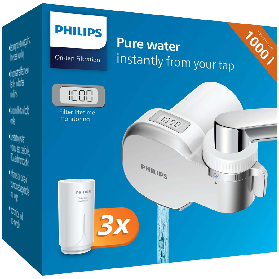 PHILIPS AWP3705P3/10 Filter za slavinu, digitalni timer, 99% mikrof...