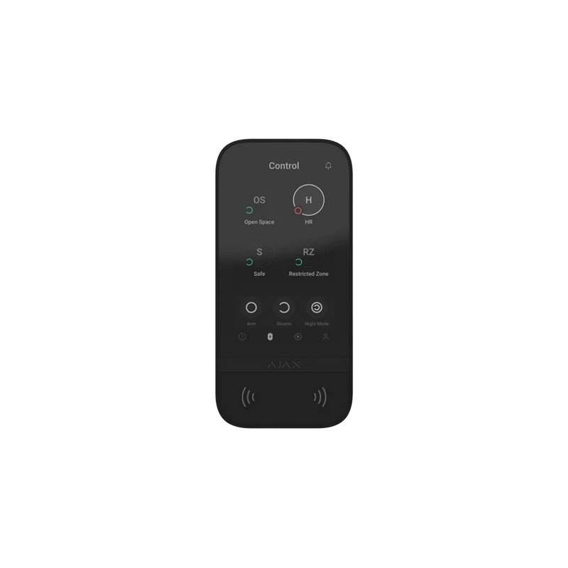  Bežična tipkovnica Ajax KeyPad TouchScreen crna