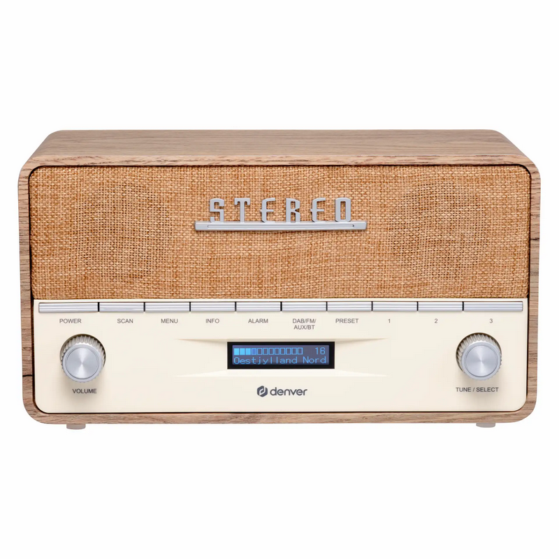  Radio Denver DAB digitalni retro s BT DAB-36LW Light Wood