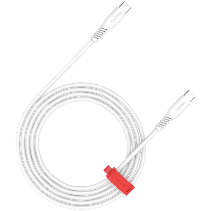 Kablo za mobitel, laptop USB-c na USB-c 1,2m Bijeli 100W