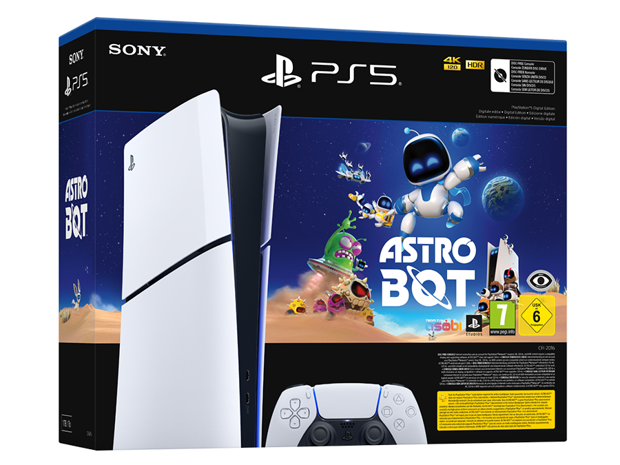 PlayStation 5 Slim D+Astro BotDigital Edition D chassisPS5+Astro Bot VCH,bez optike