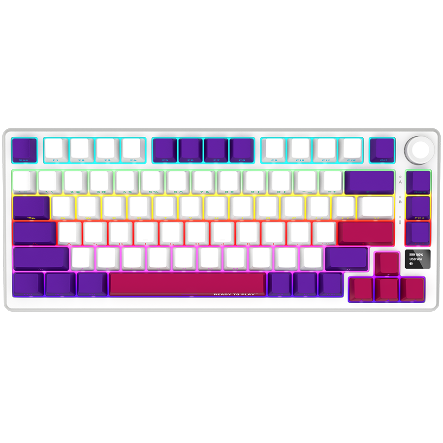LORGAR KBP7075W, Wireless 75% Mechanical Gaming Keyboard Pro, White...