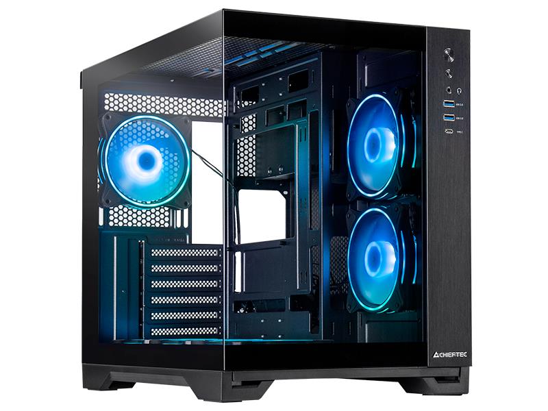 Chieftec Visio Dual Case6x120mm A-RGB, ATX, Temepered360mm radiator, 175mm CPU, 410mm GPU
