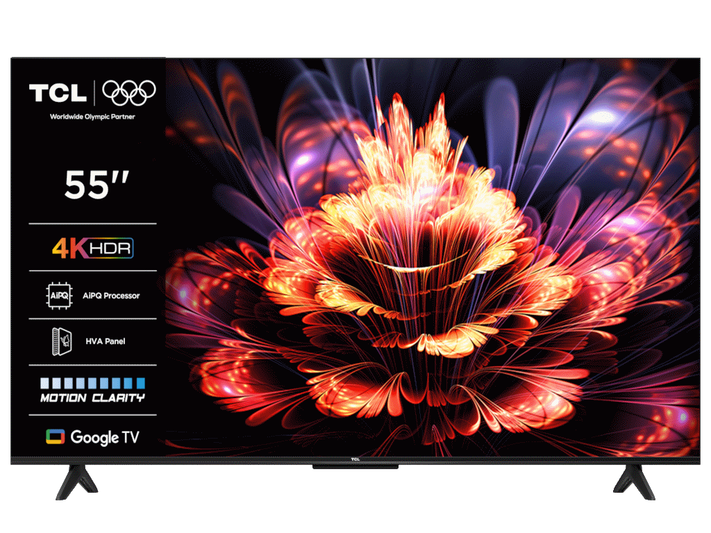 TCL 55"V6C 4K TV Google OSHDR10 HVA Panel Motion ClarityDolby Audio; AiPQ Processor;