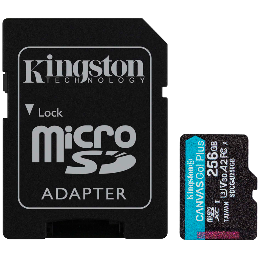 Kingston 256GB microSDXC Canvas Go Plus Gen4 200MB/s A2 U3 V30 Card...