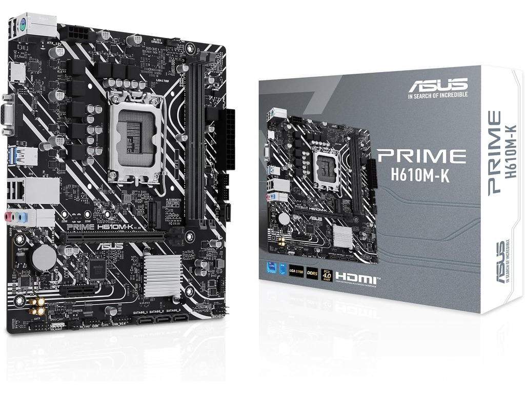 ASUS MB PRIME H610M-KLGA 1700, 2x DDR5,1x M.2,6xUSB1x VGA, 1x HDMI, mATX