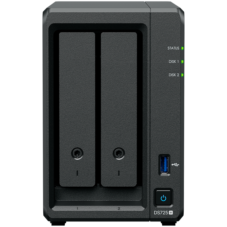 Synology DS725+, Tower, 2-Bays 3.5'' SATA HDD/SSD, 2 x M.2 2280 NVM...